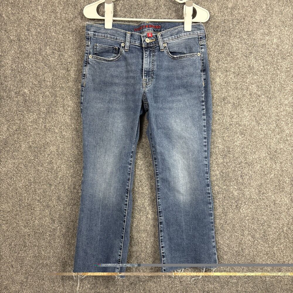 Lucky Brand Sweet Mid Rise Kick Crop  Jeans Womens Size 10 / 30 Blue